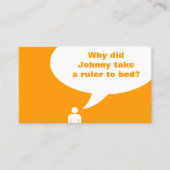 Leraar / Johnny Joke (kleur aanpasbaar) Visitekaartje (Voorkant)
