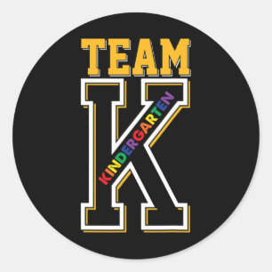 Leraar K. Kleuterschool Leerling Terug naar school Ronde Sticker