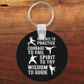 Leraar Karate Student Trainee Praktijk Karate Tra Sleutelhanger (Voorkant)