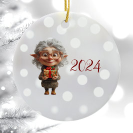 Leraar Kerst Elf Keramisch Ornament