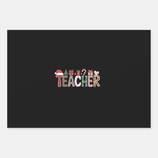 Leraar Kerstleven Leer Liefde Inspirerend Inpakpapier Vel (Voorkant)