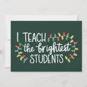 Leraar Kerstmis ik leer de beste studenten Kaart (Voorkant)