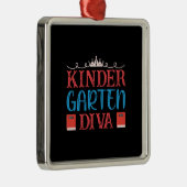 Leraar Kinder Garten Diva Metalen Ornament (Rechts)