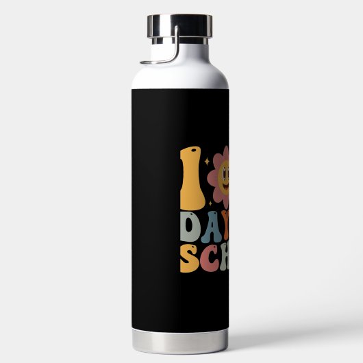 Leraar Kinder Retro Groovy 100 Dagen 0f School Waterfles (Rechts)