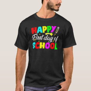 Leraar Kinderen Cute School Happy First Day of Sch T-shirt