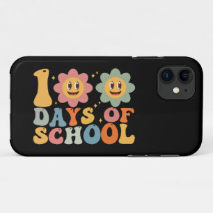 Leraar Kinderen Retro Groovy 100 Dagen School iPhone 11 Hoesje