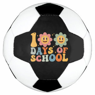 Leraar Kinderen Retro Groovy 100 Dagen School  Voetbal