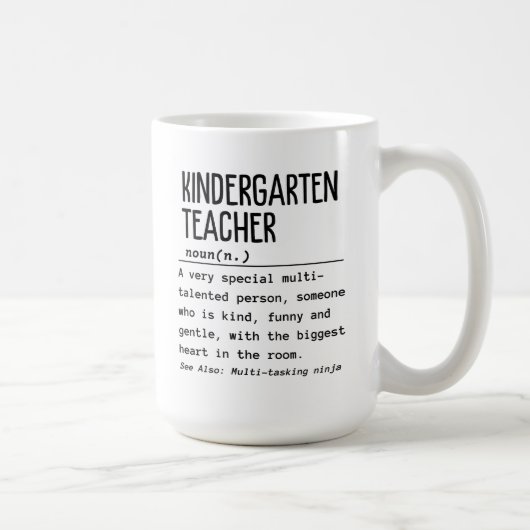 leraar Kindergarten Koffiemok (Rechts)