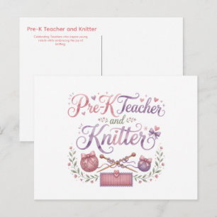 Leraar kleuteronderwijs en breister Leraar Briefkaart