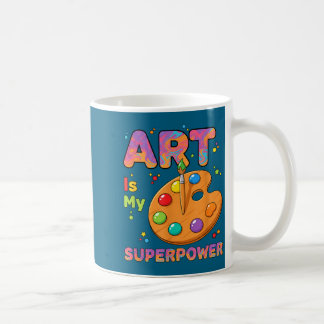Leraar - Kunst is mijn superkracht Tekenleraar Koffiemok