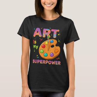 Leraar - Kunst is mijn superleraar tekenkunst T-shirt