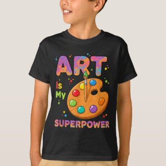 Leraar - Kunst is mijn superleraar tekenkunst T-shirt