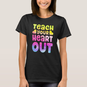 Leraar Leer Met Hart En Ziel Terug Naar School Tie T-shirt