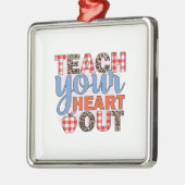 Leraar leert je hart uit metalen ornament (Links)
