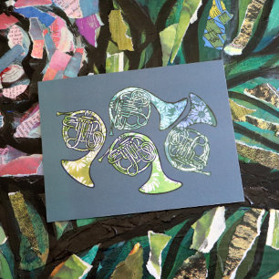 leraar leraar Franse Horns Daisy Band Briefkaart