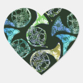 leraar leraar Franse Horns Daisy Band Hart Sticker (Voorkant)