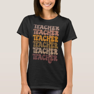 Leraar Leraar Vinage Leren Inspireren Liefde Leren T-shirt