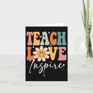 Leraar Leren Liefde Inspireer Retro Byck naar scho Kaart