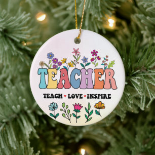 Leraar - Leren - Liefde - Inspireren Keramisch Ornament