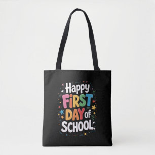 Leraar Leven Cadeau Gelukkige Eerste Dag Van Schoo Draagtas