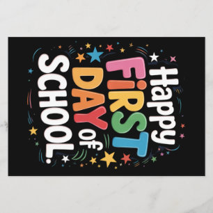 Leraar Leven Cadeau Gelukkige Eerste Dag Van Schoo Flyer