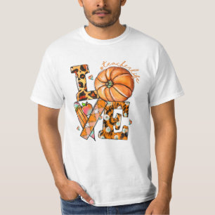 Leraar Leven Pompoen Lover T-shirt