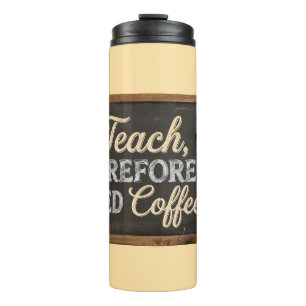 Leraar Leven Schoolbord Koffie Thermosbeker