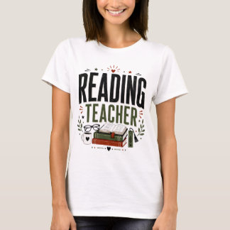 Leraar Lezen Vintage Boekliefhebber Design T-shirt