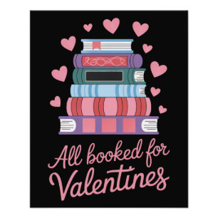 Leraar Lezen Volledig Geboekt voor Valentijnsdag Foto Afdruk