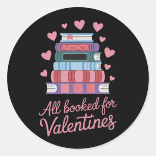 Leraar Lezen Volledig Geboekt voor Valentijnsdag Ronde Sticker