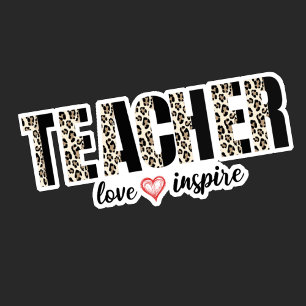 Leraar Liefde en Leopard inspireren Sticker
