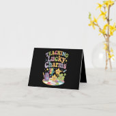 Leraar Lucky Charms op Patrick's Day Kaart (Gele Bloem)