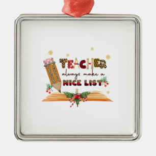 Leraar maakt altijd een leuke lijst metalen ornament