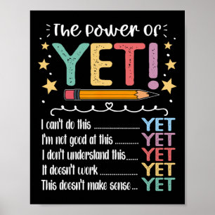 Leraar Macht Van Toch Groei Mentaliteit Inspireren Poster