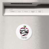 Leraar Magneet - Zebra Print Apple (Insitu (Vaatwasser))