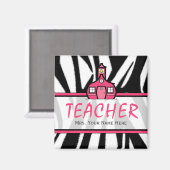 Leraar Magneet - Zwart Zebra Print (Voorkant / Achterkant)
