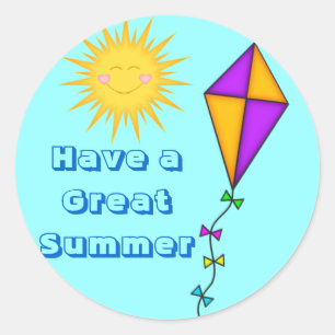 Leraar/Mam Stickers Zomer Zon en Kite