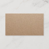 Leraar met oproepkast OWL Rustic Kraft Visitekaartje (Achterkant)