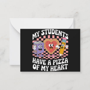 Leraar Mijn Studenten Hebben Een Pizza Van Mijn Ha Notitiekaartje