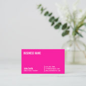 Leraar Modern Hot Pink Visitekaartje (Staand voorkant)