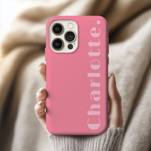 Leraar Moderne Roze Afstuderen Eigen Naam iPhone 15 Pro Hoesje