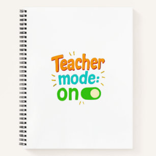 Leraar Modus Aan Notebook – Grappig Spiraal Journa Notitieboek