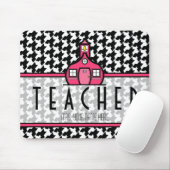 Leraar Mousepad - Houndstooth Muismat (Met muis)