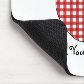 Leraar Mousepad - Red Gingham Apple Muismat (Hoek)