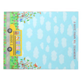 Leraar Naam Classroom Cute Animals op schoolbus Notitieblok (Voorkant)