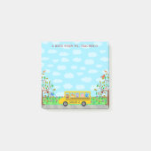 Leraar Naam Classroom Cute Animals op schoolbus Post-it® Notes (Voorkant)