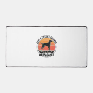 Leraar natuurkunde houdt van Weimaraner vintage ho Bureaumat