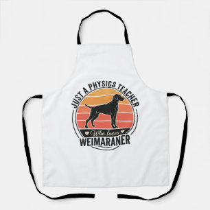 Leraar natuurkunde houdt van Weimaraner vintage ho Schort