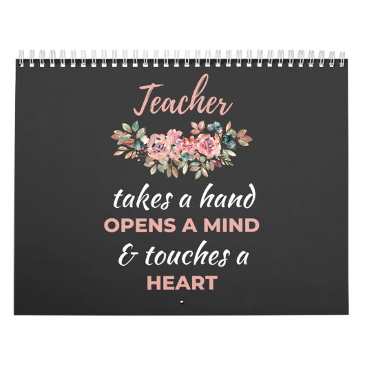 Leraar neemt hand in hand kalender (Hoes)