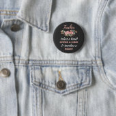 Leraar neemt hand in hand ronde button 5,7 cm (In situ)